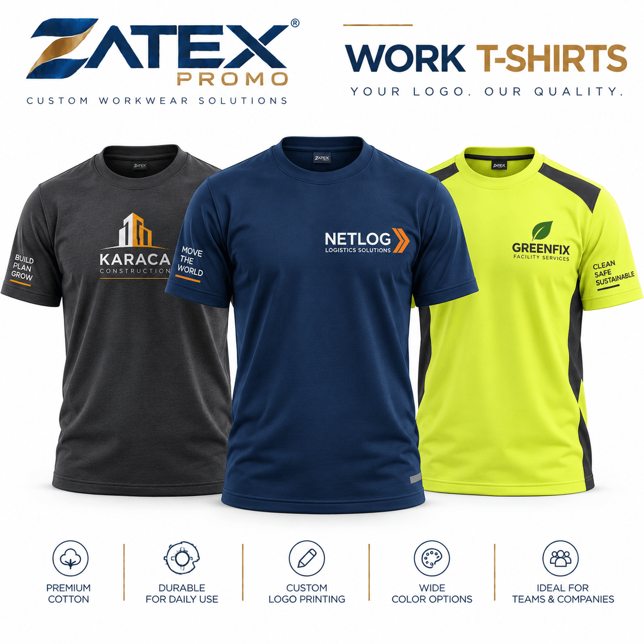 Custom work T-shirts manufacturer - ZATEX PROMO