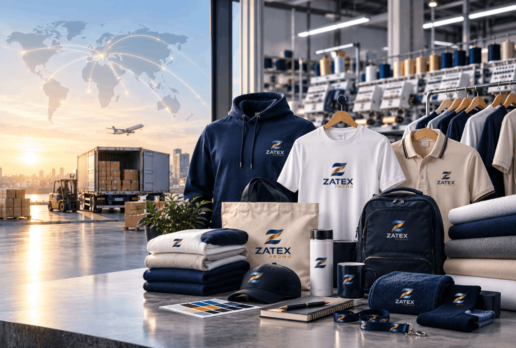 ZATEX branded apparel, bags and textile merchandise